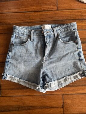 Celebrity Pink Light Blue High-Waist Denim Shorts
